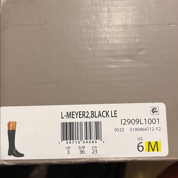 Franco Sarto Women's Black and Brown Riding Boots Sz 6 - Picture 2 of 10